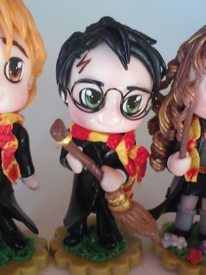 Mini toy colecionável turma harry potter