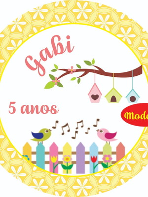 100 tags adesivo jardim encantado