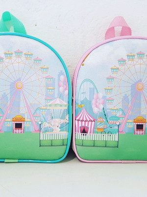 Mochila bolsinhas sacolinhas g parque de diversão