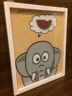 Quadro elefantinho -decoração infantil / criança de elefante