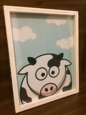 Quadro vaquinha - decoração infantil / criança