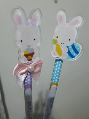 Lembrancinha páscoa escola, lápis personalizado