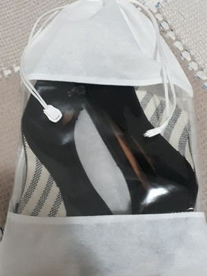 6 sacos para sapatos organizador calçados de tnt com visor