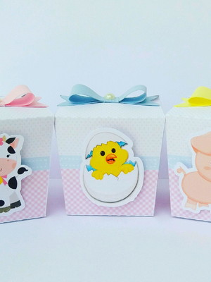 Mini caixa sushi fazendinha rosa