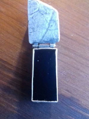 Pingente perfumeiro onix e mokume-gami