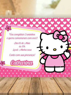 Convite hello kitty