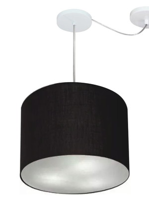 Pendente c/ desvio de centro md-4237 cupula tec 40x30 preto