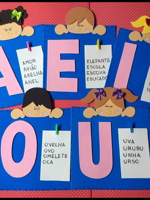 Vogais com plaquinhas