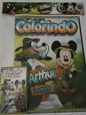 Kit de colorir mickey safari