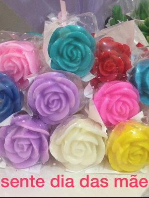 Sabonete botão de rosa