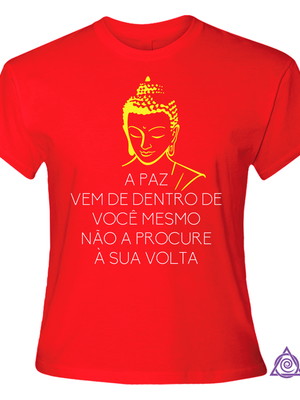Baby look frase de buda mod. 2 - vermelho