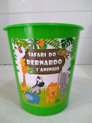 Balde de pipoca safari