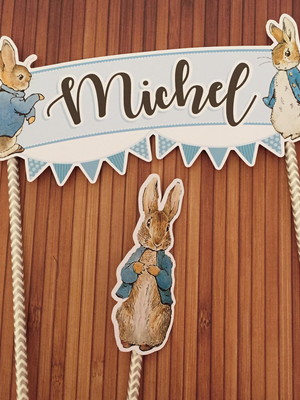 Topper / topo de bolo peter rabbit / pedro coelho