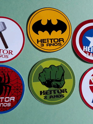 Adesivo latinha mint heróis
