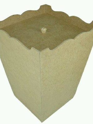 Lixeira g - mdf cru