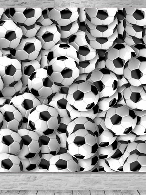 Painel de festa: bolas de futebol