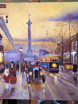 Paris, pintura óleo sobre tela