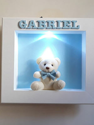 Porta maternidade ursinho com led