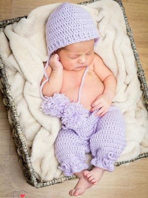 Conjunto calça + touca pom pom newborn baby boom