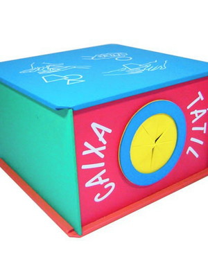 Caixa tátil - madeira - multicolorido - planeta brinquedos