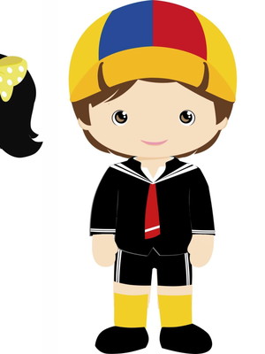 Aplique mdf turma do chaves cutes kit com 3