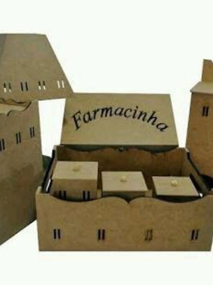 Kit higiene bebê mdf cru 7 peças (sem a lixeira)