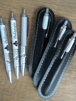 Caneta com capa de curvim