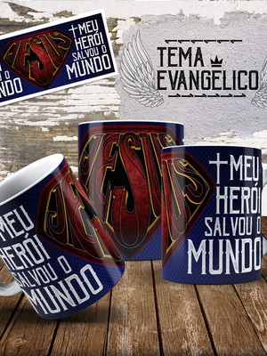 Caneca meu herói salvou o mundo