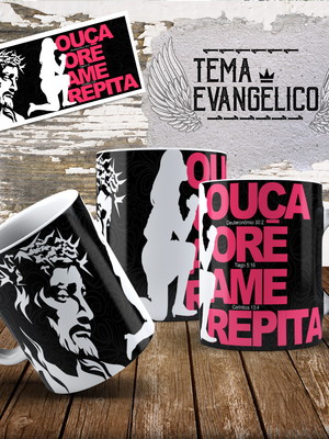 Caneca ouça, ore, ame e repita 2