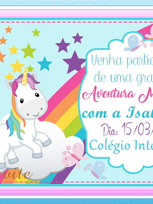 Convite 10x7 com envelope e tag