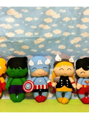 Kit super herois baby de feltro