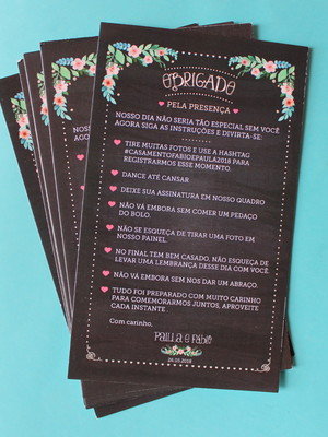 Mensagem aos convidados chalkboard