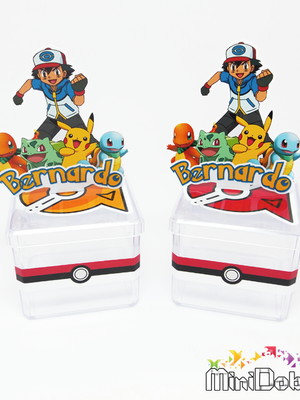 Caixa acrílica 5 cm pokemon go
