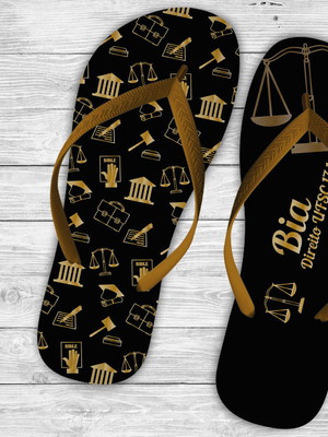 Chinelo personalizado - formatura de direito