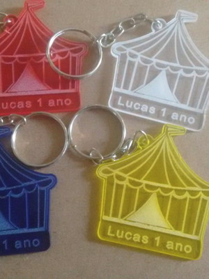 Chaveiro circo acrílico