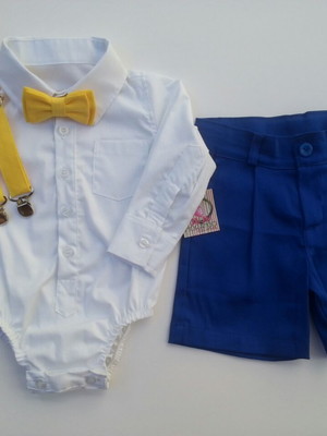 Conjunto minions para menino manga longa