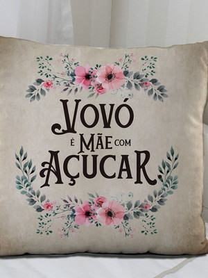 Almofada vovó é mãe com açúcar