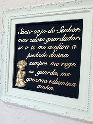Quadro com oração santo anjo