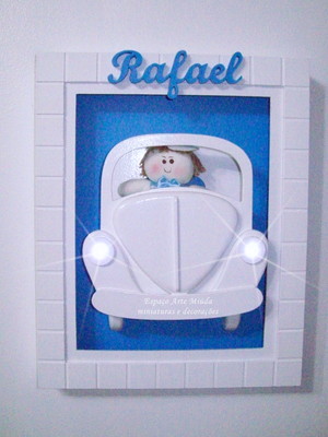 Quadro fusca com iluminação de led .