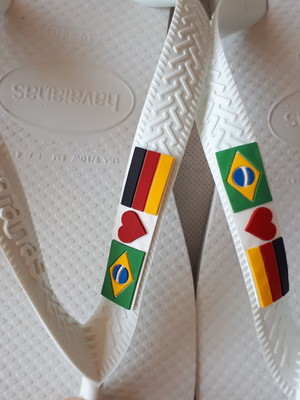 Havaianas top personalizadas casamento brasileira e alemão