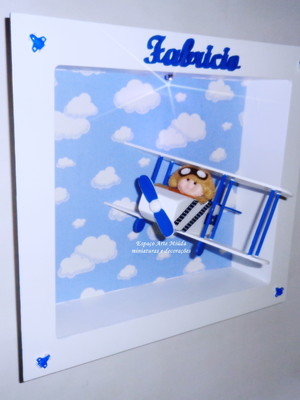 Quadro aviador com luz de led