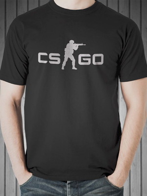 Camiseta masculina games cs go counter strike prata 100% alg
