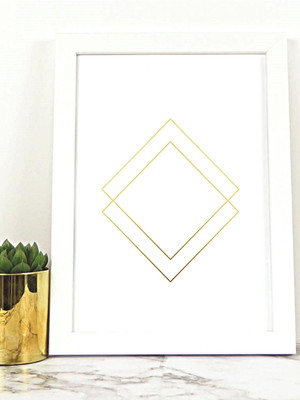 Poster com moldura geometrico 5