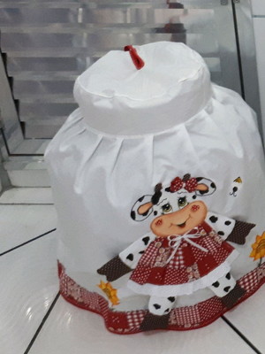 Capa botijão com vaquinha em 3d