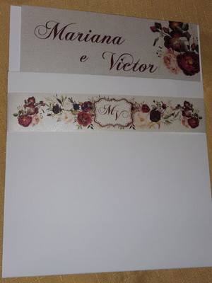 Convite de casamento marsala
