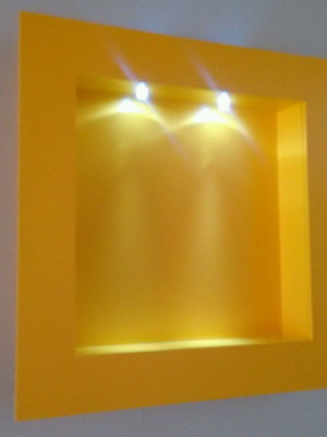 Nicho com led e moldura lisa