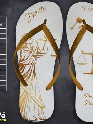 Chinelo formatura direito personalizado