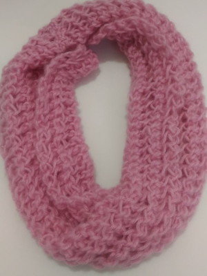 Gola em tricô - rosa