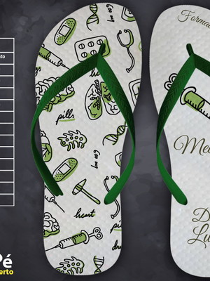 Chinelo formatura medicina personalizados