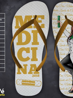 Chinelo formatura medicina personalizados
